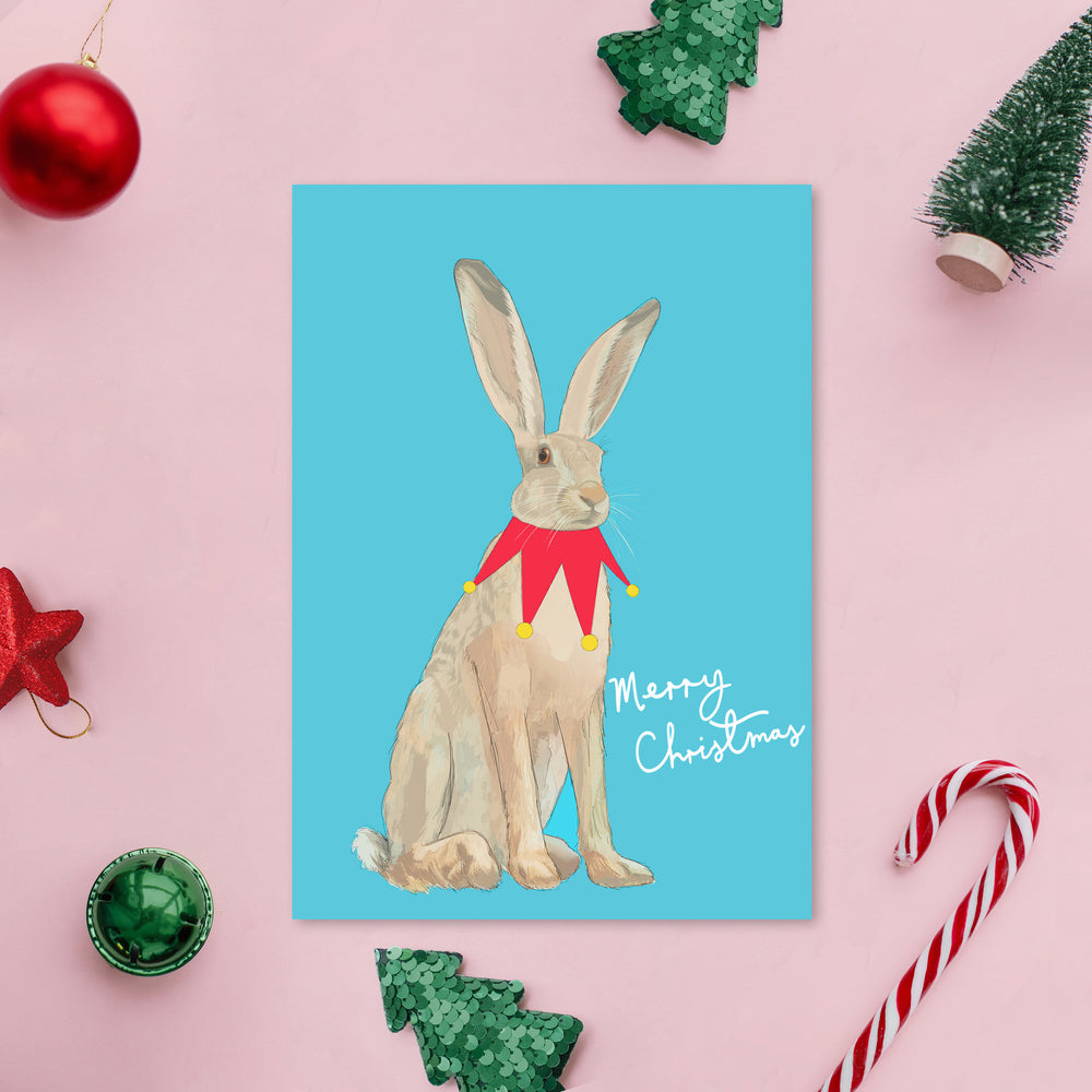 Christmas Hare Card