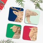 Christmas Wildlife Coaster Gift Set