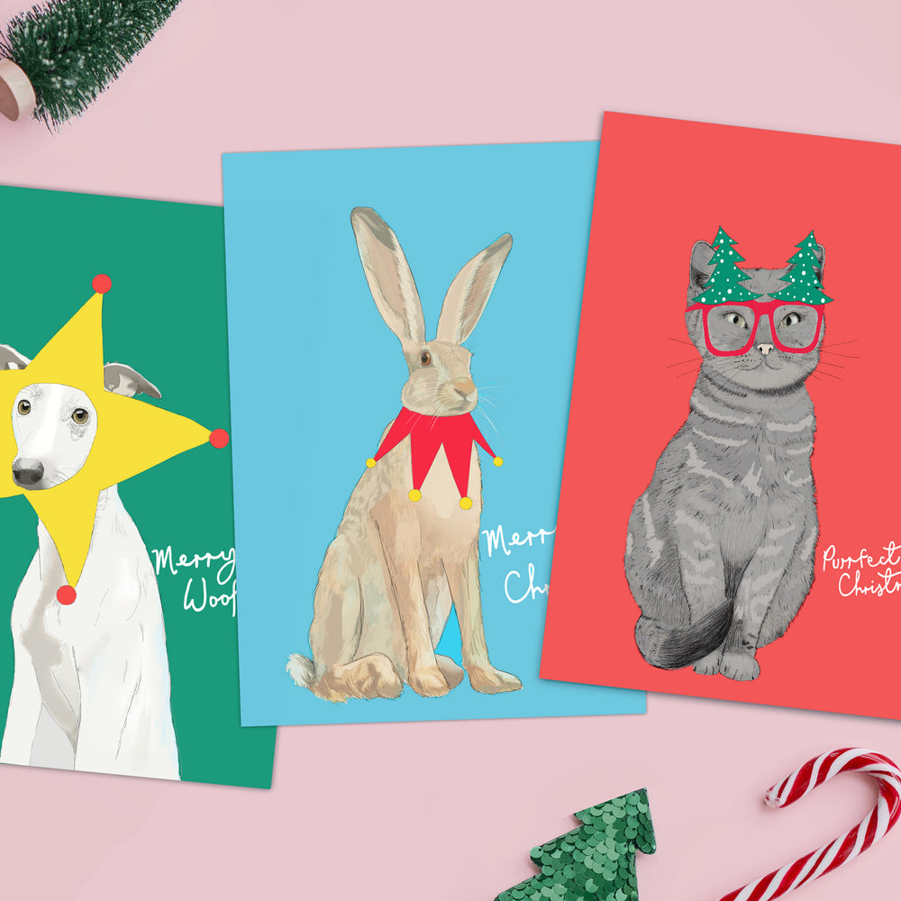 Christmas Hare Card